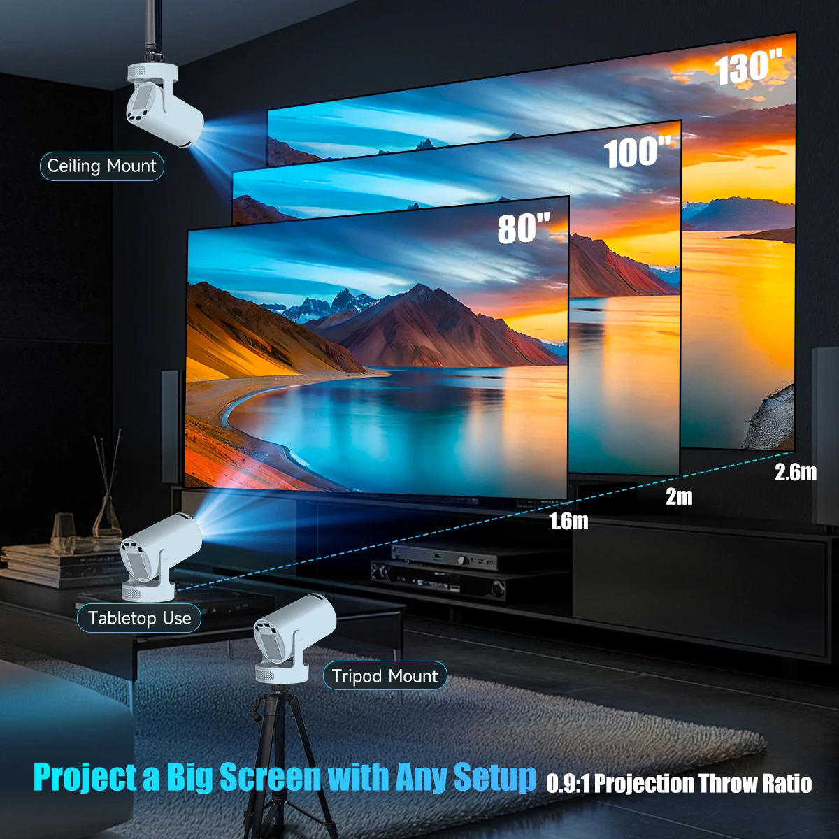 Magcubic HY300 Pro+ Android 11 Smart Projector with 4K Support, WiFi 6 & Bluetooth 5.4 - Image 5