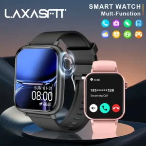 LAXASFIT 2025 Smartwatch for Men & Women, Waterproof, Bluetooth Call, 100+ Sports Modes