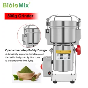 BioloMix Dry Food Grinder Mill for Grain, Spice & Coffee