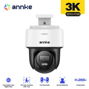 ANNKE CPT500 3K Mini PT Speed Dome Camera – PoE, Dual-Light Night Vision, Human Detection