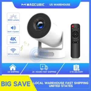 Magcubic HY300 Pro+ Android 11 Smart Projector with 4K Support, WiFi 6 & Bluetooth 5.4