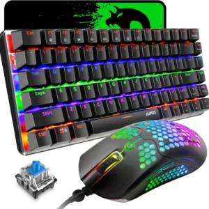 MAMBANAKE x ZIYOUANG AK33 Gaming Keyboard + M5 Mouse – RGB Mechanical Combo
