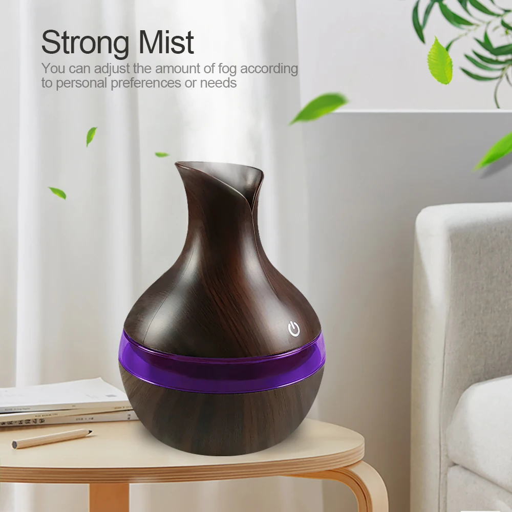 300ml USB Rechargeable Cool Mist Humidifier & Aromatherapy Diffuser with 7-Color LED Light - Image 4