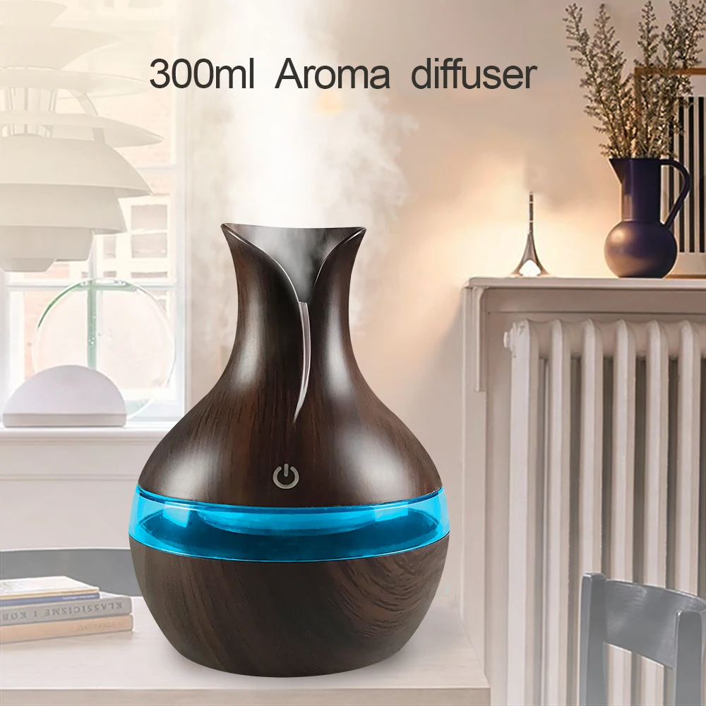 300ml USB Rechargeable Cool Mist Humidifier & Aromatherapy Diffuser with 7-Color LED Light - Image 3
