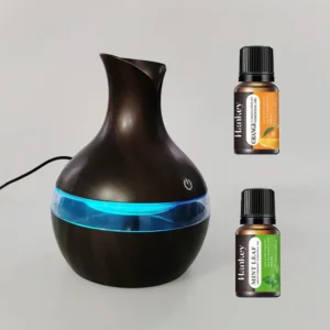 300ml USB Rechargeable Cool Mist Humidifier & Aromatherapy Diffuser with 7-Color LED Light