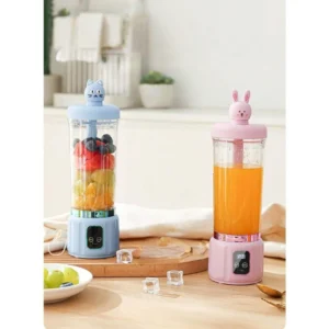 80ml Portable USB Rechargeable Blender – 6-Blade Personal Smoothie & Juice Maker for Travel & Gym